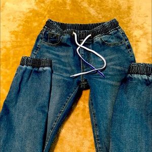 Drawstring jogger jeans